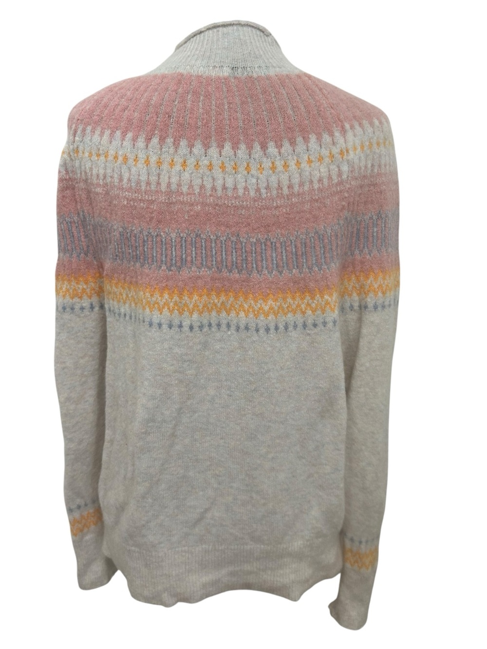 J.Crew Fair Isle Merino Wool Alpaca Blend Sweater Womens Small Soft tan multi - Picture 5 of 16